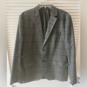 H&M Charcoal Checkered Blazer